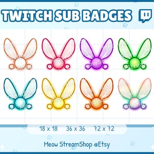 Twitch サブビットバッジ x8 - ストリーマー向けゼルダの妖精 / カワイイ妖精バッジ