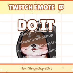 Twitch Emote / Cute Otter DO IT, evil, yandere Emotes / Kawaii Otter Beaver Discord Youtube Sub Emoji