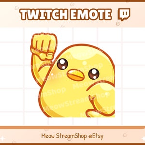 Twitch Emote / Cute Chick Punch, rabbia Emote / Carino anatroccolo Sub Emoji
