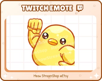 Twitch Emote / Cute Chick Punch, woede Emotes / Schattig eendje Sub Emoji