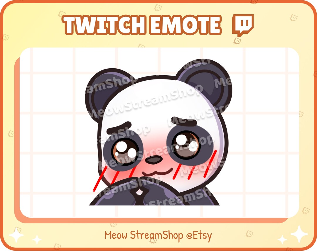 Shy Emote Twitch / Discord Emote Cute Emoj kawaii Cursed 