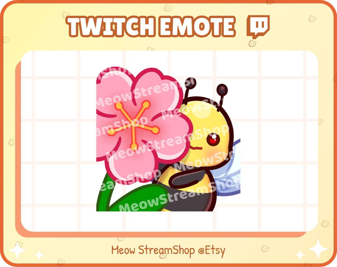 Twitch Emote / Cute Bee Lurk, Peak Emotes / Kawaii Wasp Hornet Insect ...