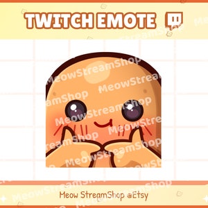 Twitch Emote / Cute Potato Shy, vingeraanraking, uwu emote Emotes / Kawaii Potato Potatoes Spud Yam Discord Youtube Sub Emoji