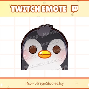Twitch Emote  / Cute Penguin Blank, Dead stare, dead inside, flat face Emotes / Cute Penguin Emote for streamer / Discord Youtube