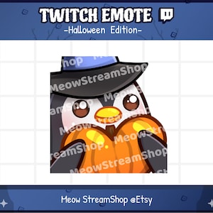 Twitch Emote / Cute Penguin Emotes Halloween Edition Heart, Love, hug, happy / kawaii duckling chick horror zombie sub emoji