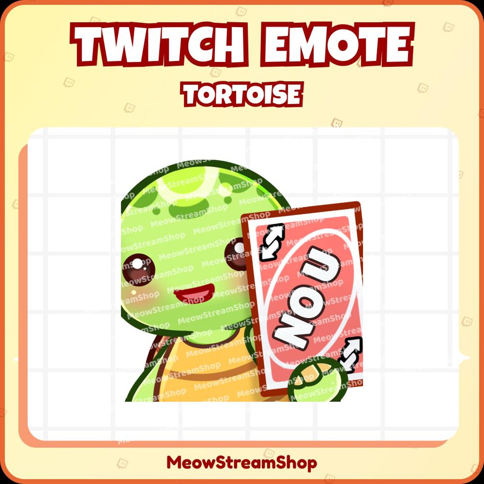 Tortoise No U, Uno Reverse Emote – Cute Twitch Emote PNG | Discord ...