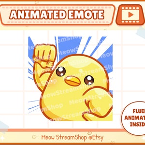 Twitch Animated Emote  / Cute Chick Animated Emotes chicken Punch, rage / Cute duckling Sub Emoji, Discord Emote