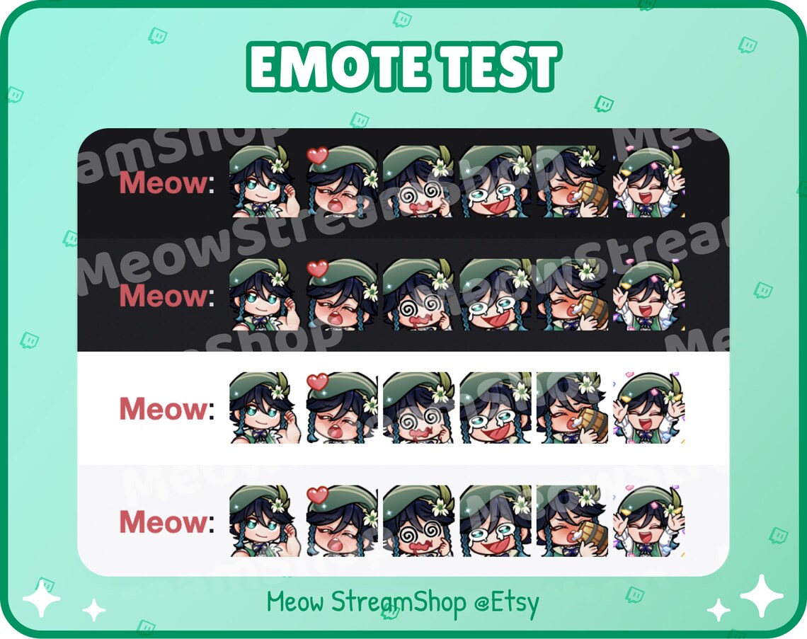 Twitch Emote / Archon Venti Barbatos Emotes Pack #1 (flex, Gasm ...