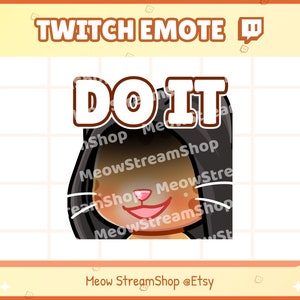 Twitch Emote / Cute Orange Cat doen het, yandere, boze, kwaadaardige Emotes / Kawaii Kitten Catto Feline Sub Emoji