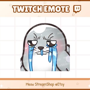 Twitch Emote  / Cute Seal CRY, Sad, Tears Emote  / Cute Seal Sub Emoji