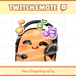 Twitch Emote / Cute Potato JAM, jamming, Music, dance emote Emotes / Kawaii Potat Potatoes Spud Yam Discord Youtube Sub Emoji