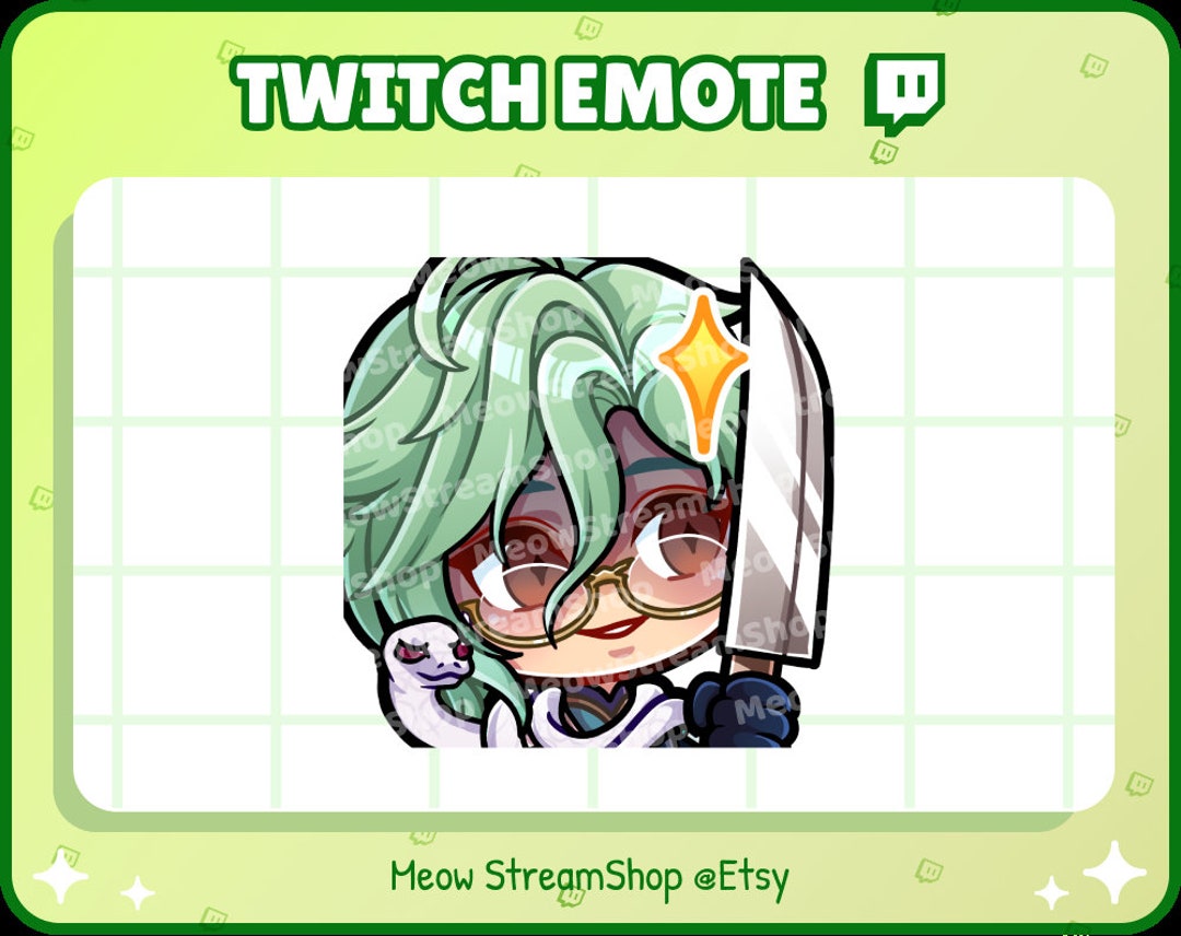Twitch Emote / Baizhu Knife, Knives, Yandere, Angry, Evil Emotes
