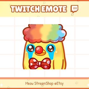 Twitch Emote / Cute Chick Clown Emotes / Carino anatroccolo Sub Emoji