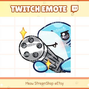 Twitch Emote / Niedliche Hai Gatling Gun Emotes / kawaii Haie Chibi, Baby, Welpe Sub Emoji