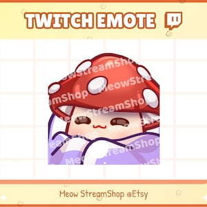 Twitch Emote / Cute Mushroom comfy, cozy, blanket Emote / Kawaii Fungi Fungus Mildew Boletus Discord Youtube Sub Emoji Discord Youtube