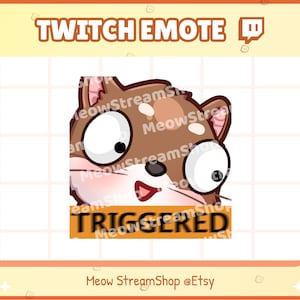 Twitch Emote / Cute Otter triggered meme Emotes / Kawaii Otter Beaver Discord Youtube Sub Emoji