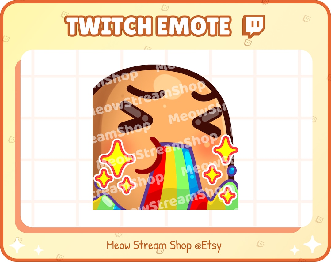Twitch Emote / Cute Potato Puke, Vomit, Throw Up, Gag Emote Emotes