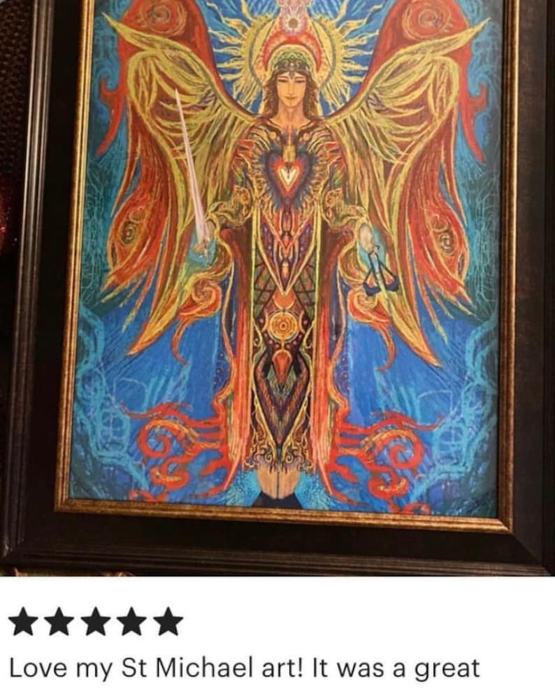 ARCHANGEL MICHAEL ART/ Spiritual Art/ Home Blessing Etsy