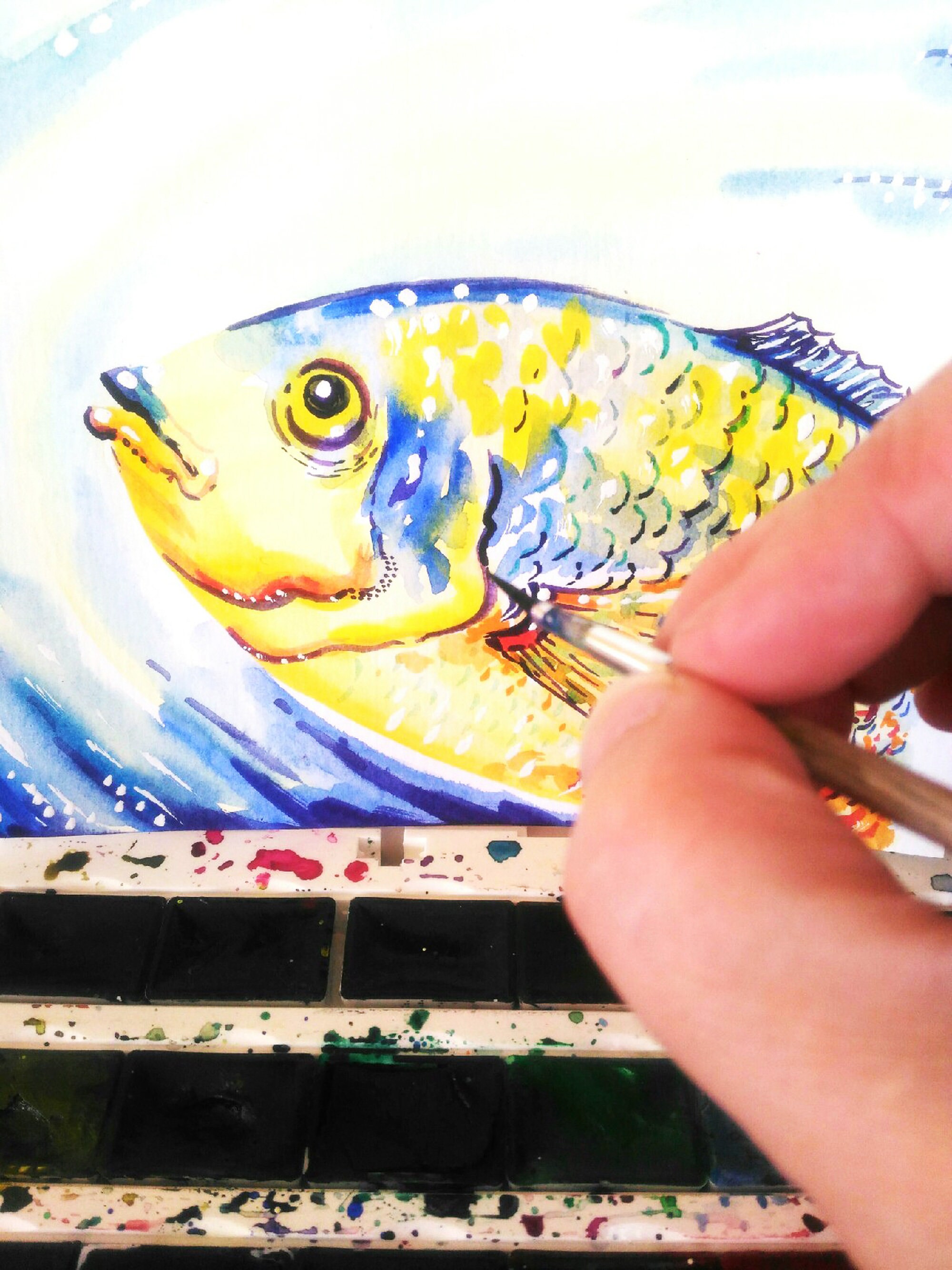 Fish Painting Original Art Ocean Fish Watercolor Small Art 8 | Etsy