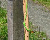 Walking Stick Wood Burnt Pleiadian Symbols