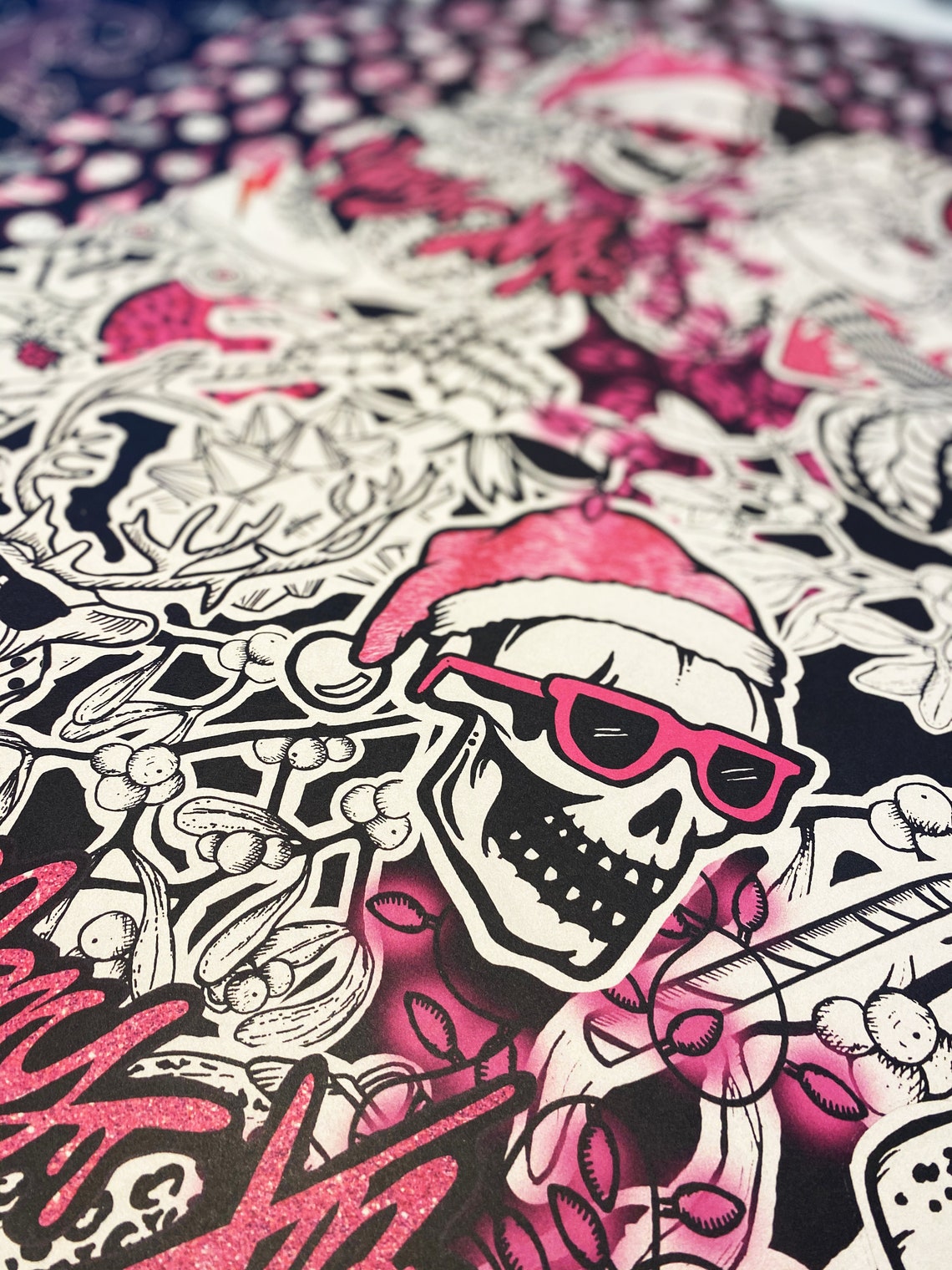 Skull Christmas Wrapping Paper 