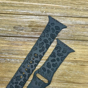 Cheetah  Leopard Watch band for Apple Silicone Engraved 38 40 41 42 44 45mm