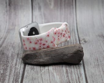 Floral watch band for apple watch samsung band cherry boho silicone watch 38/40/41 42/44/45/49 ultra strap women gift