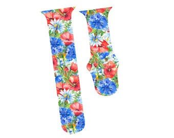 Floral Apple Watch Band: Spring Flower Silicone Strap