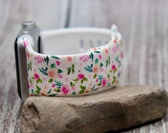 Floral Apple Watch Band: Silicone iWatch Strap, Samsung Band