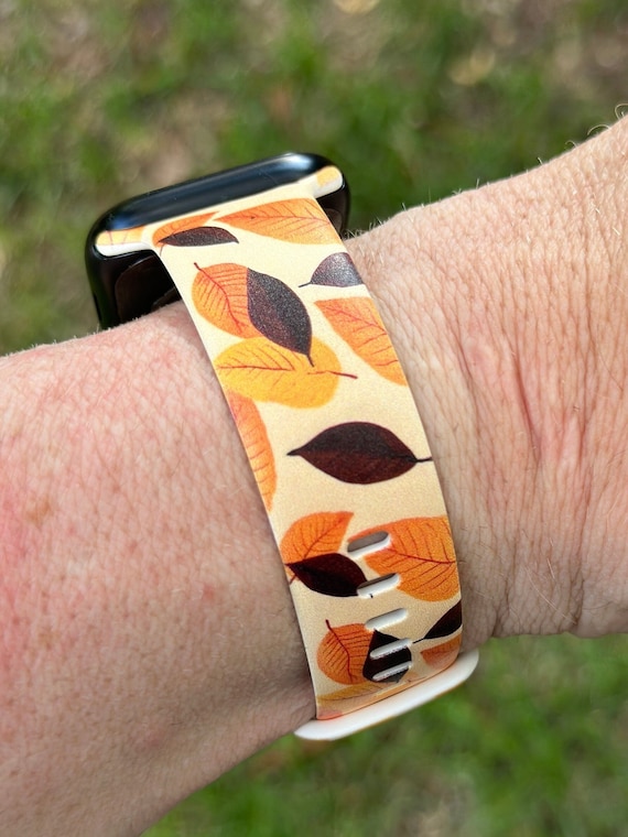 Fall Leaves Watch Band for Apple Watch Orange Fall Leaves  display picture 1