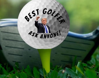 Funny Golf Balls | Funny Gag Gift for Golfer | Trump Golf  Golfing Accessory