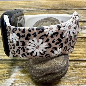 Leopard Floral Watch Band: Boho iWatch, Samsung, Fitbit Strap