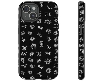 Cattle Brand Tough Phone Case: Western Cowgirl Design