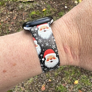 Christmas watch band for apple watch samsung watch & fitbit santa #214 silicone 20 22 38 40 41 42 44 45 49mm