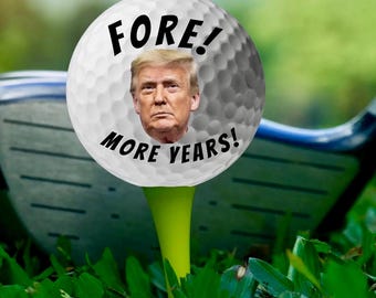 Funny Golf Balls Trump Edition | Gift ideas for Men Him Dad Accessories