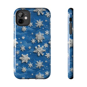 3D Snowflake Christmas Phone Case: Durable Holiday Protection