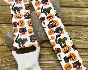 Halloween cats watch band for apple | halloween jewelry vintage halloween cats pumpkin tpu silicone 38mm 40mm 41mm 42mm 44mm 45mm 49mm gift