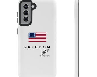 Freedom USA Phone Case - Charlie Kirk Turning Point Phone Case for Iphone 17 16 15 14  Samsung Galaxy S25 S24 S23  Free Speech