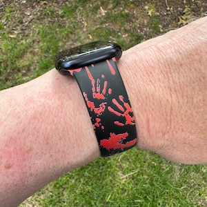 Halloween horror watch band  for apple watch samsung horror blood band fitbit compatible 38/40/41mm, 42/44/45mm, series 1,2,3,4,5,6,7,8