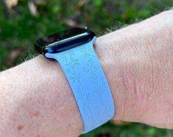 Christmas gift womens watch band for apple watch iwatch band silicone watch 38/40/41 42/44/45/49 strap laser engraved stocking stuffer gift