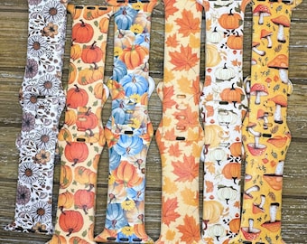 Fall watch bands for apple watch samsung fitbit hello fall  halloween pumpkins autumn iwatch  20 22 38 40 41 42 44 45 49mm