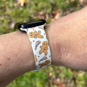 Christmas ninja cookies watch band for apple watch band samsung fitbit watch compatible 20/22 38/40/41mm, 42/44/45/49mm