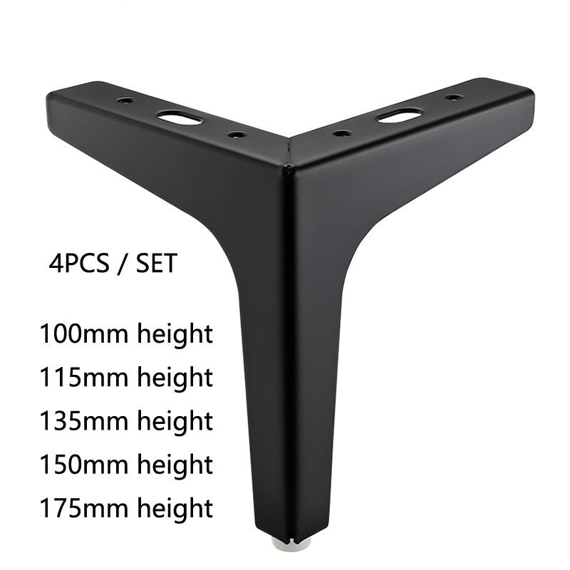 4pc Metal Furniture Legs Sofa Legs Black Furniture Legs Etsy Canada