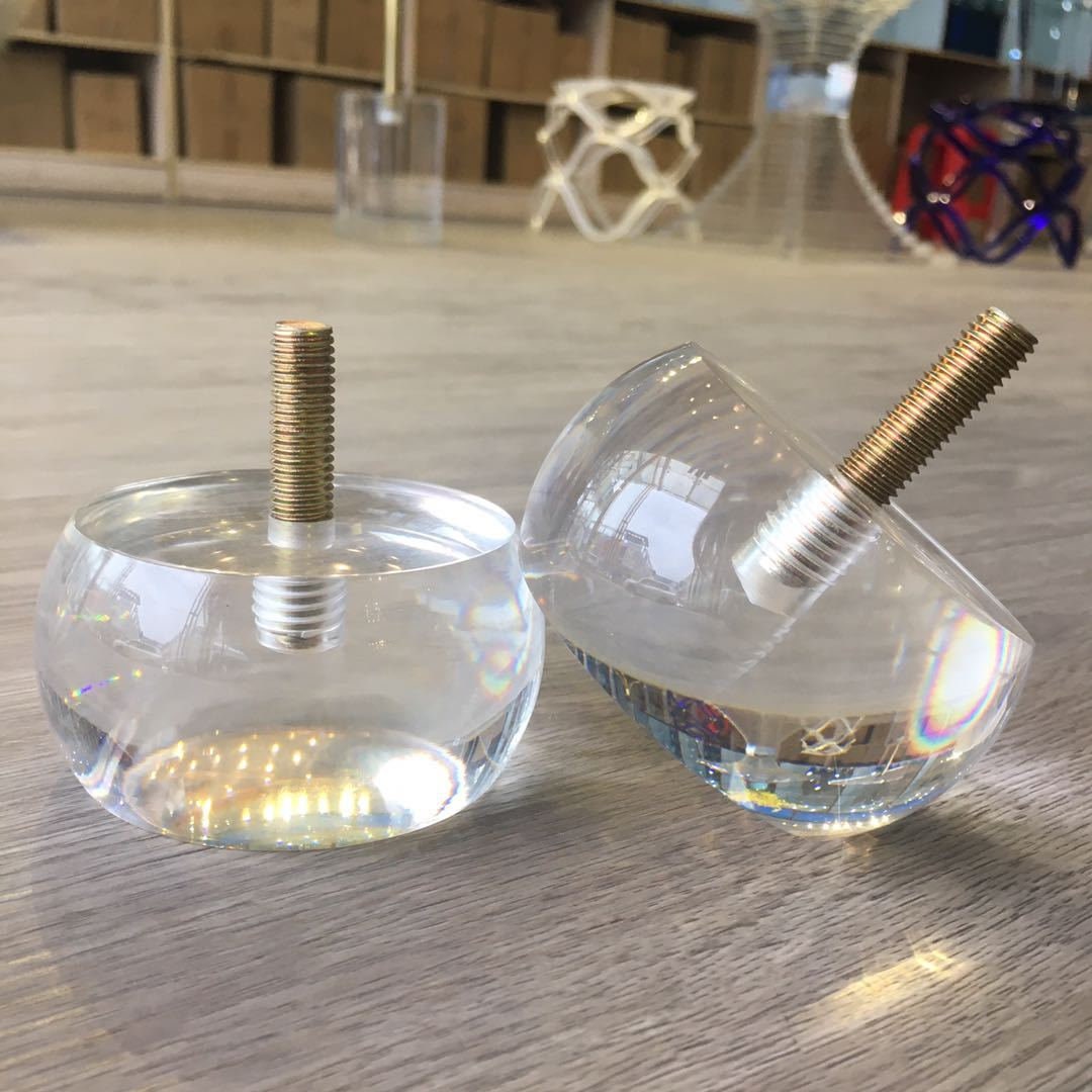 4pc Round Acrylic Furniture legs Transparent Sofa Foot Etsy