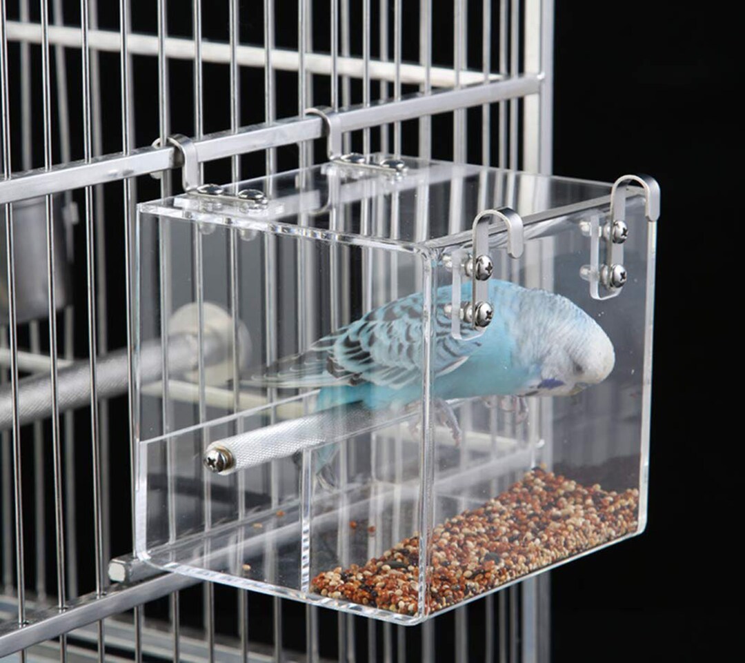 Automatic Bird Feeder No Mess Bird Cage Pet Feeder Seed Food Container