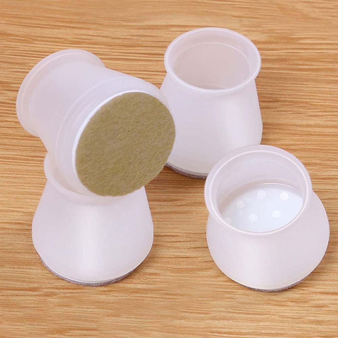 16PCS Upgraded Silicone Chair Leg Caps With Felt Pads Fit Etsy