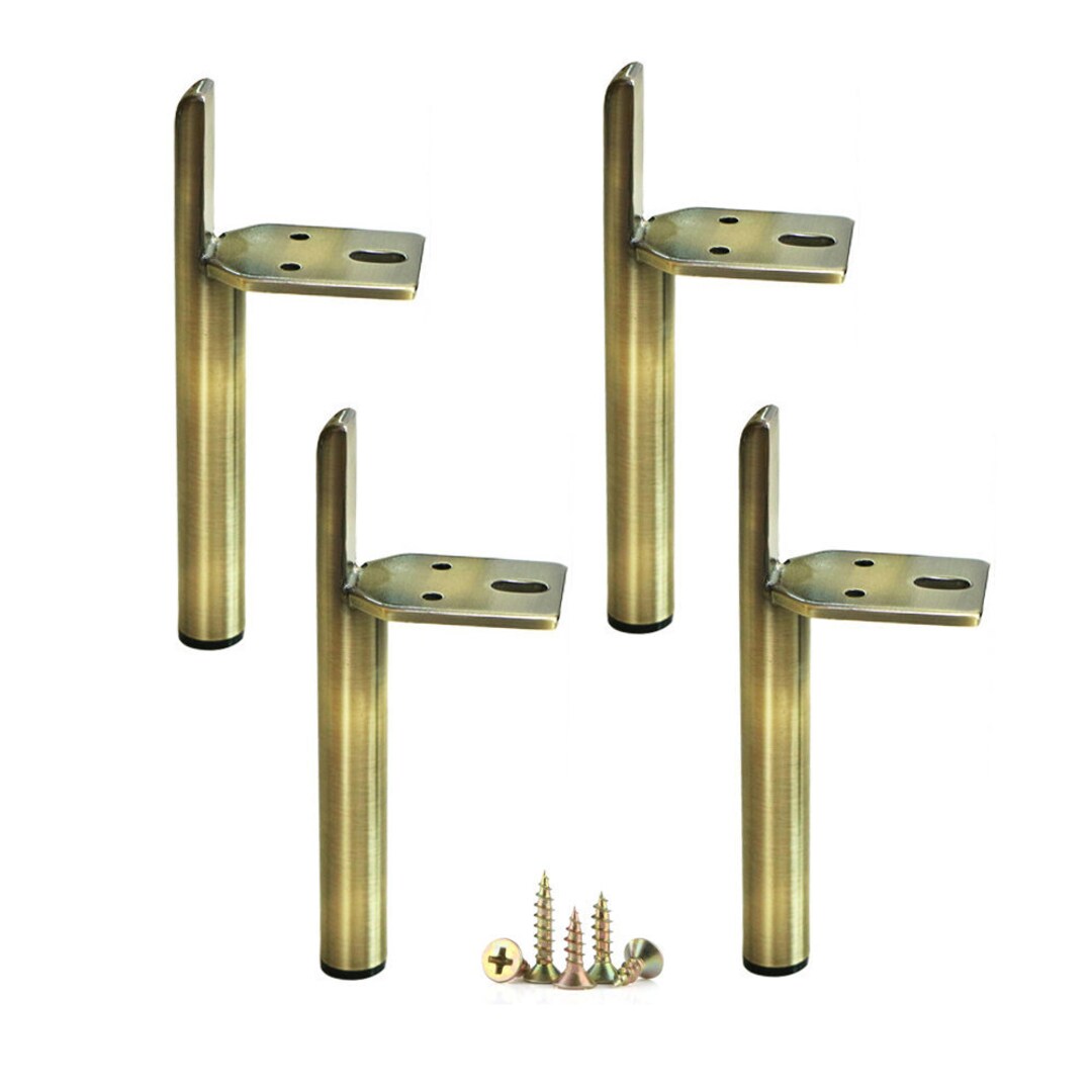 Retro Straight Metal Furniture Feet Sofa Legs Gold Tube Etsy