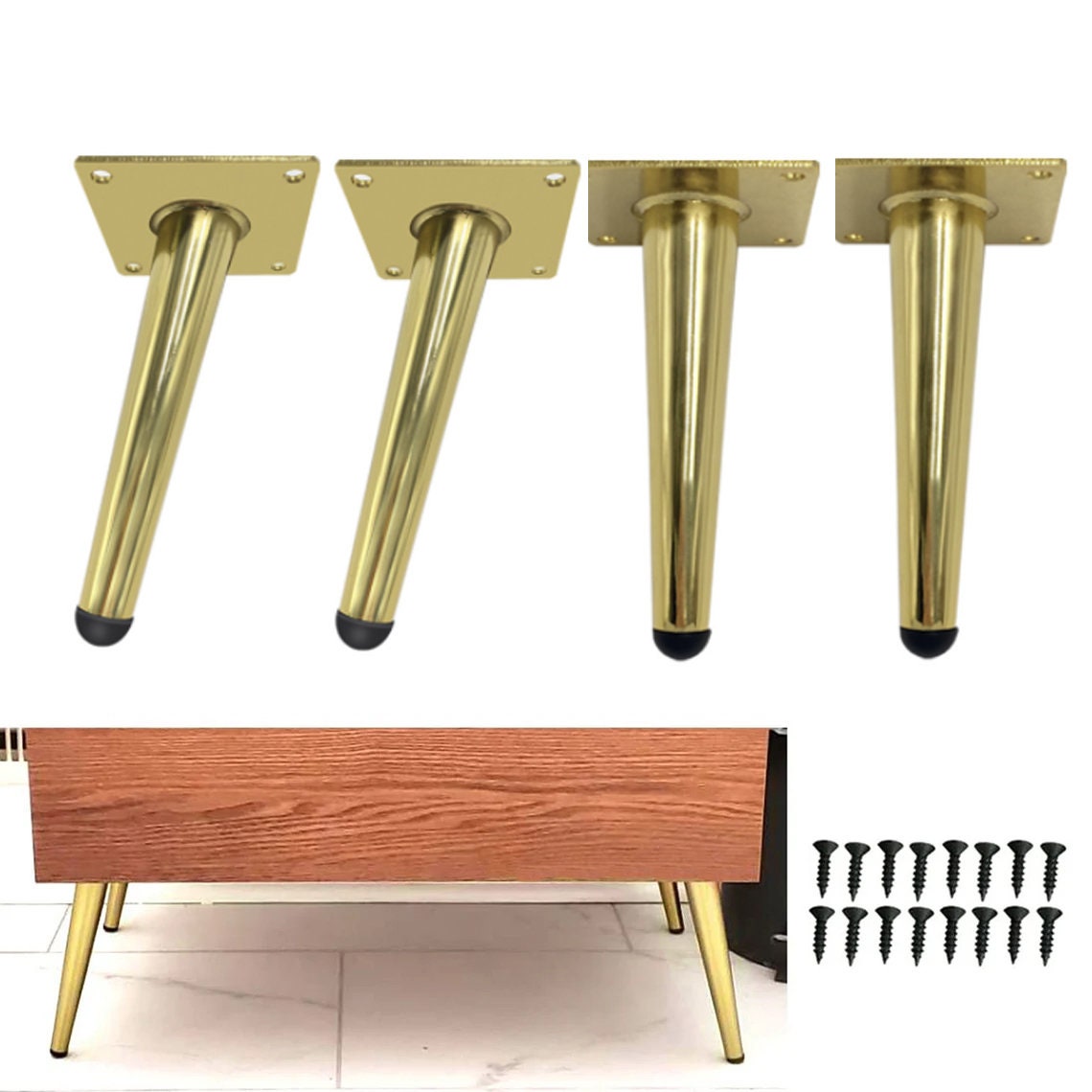 Pies niveladores de muebles de alta resistencia, niveladores ajustables  para patas de muebles para mesas, sillas, armarios, sofá, elevador, soporte  de