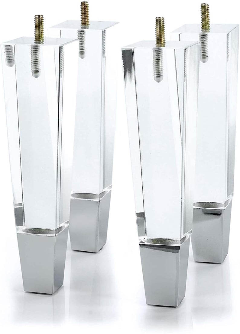 Acrylic Furniture Legs Replacement Feet Modern Home Etsy Canada