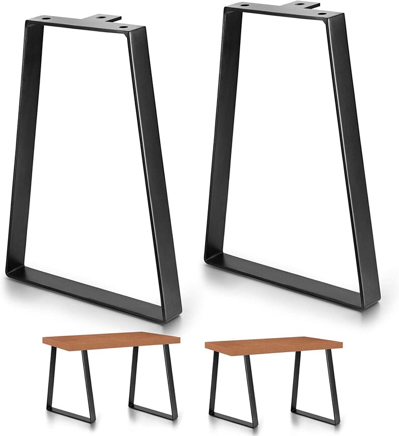 16 Inch Metal Bench Legs Set of 2 Trapezoid Metal Dining Etsy